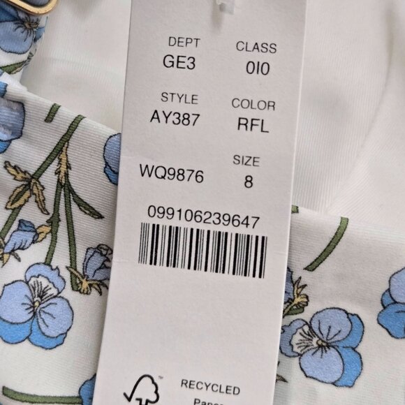 J. Crew Size 8 Plunge Halter One-Piece Swimsuit Liberty Ros Floral NEW - Picture 10 of 15